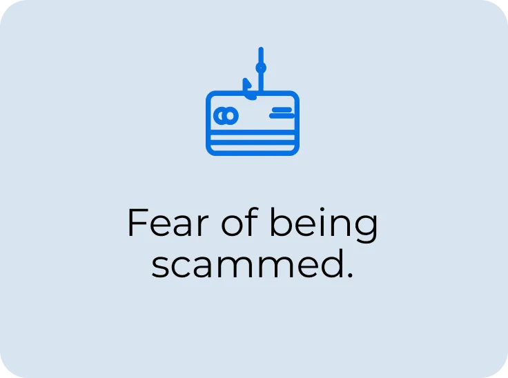 Fear of being scammed.